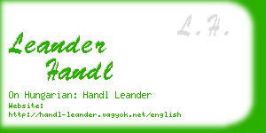 leander handl business card